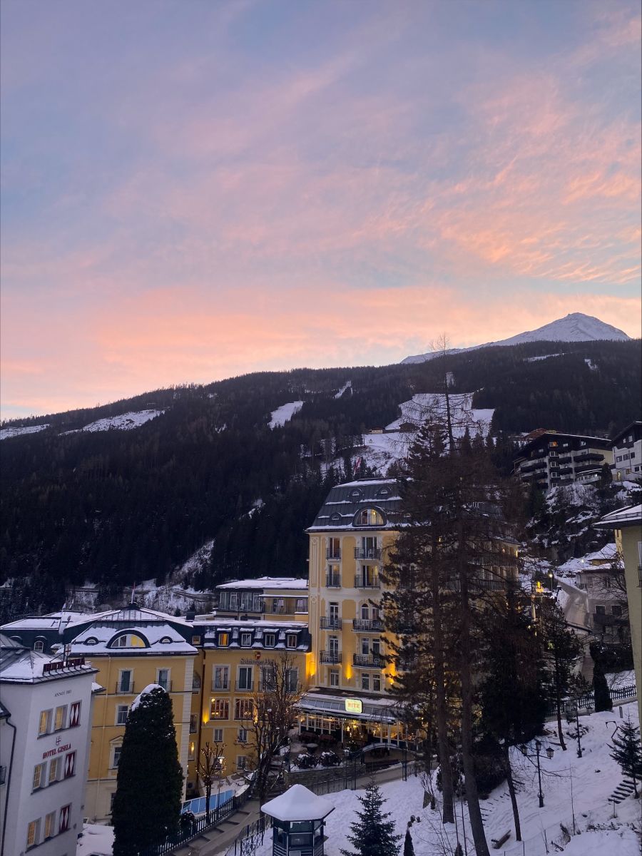Bad Gastein in sunset